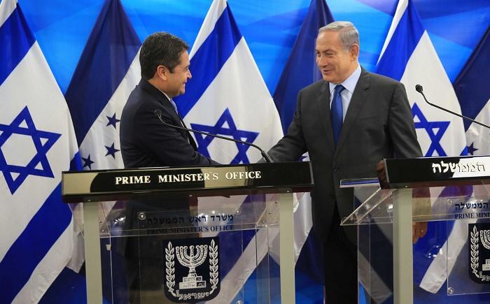 Visita del entonces presidente de Honduras a Israel, en 2016. 