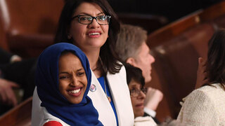 Las congresistas estadounidenses Rashida Tlaib e Ilhan Omar