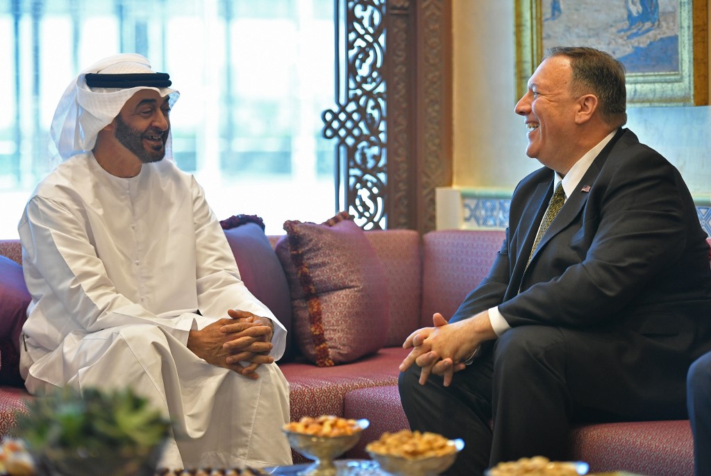 Mike Pompeo también se juntó con el Principe Mohamed bin Zayed al-Nahyan en Abu Dhabi