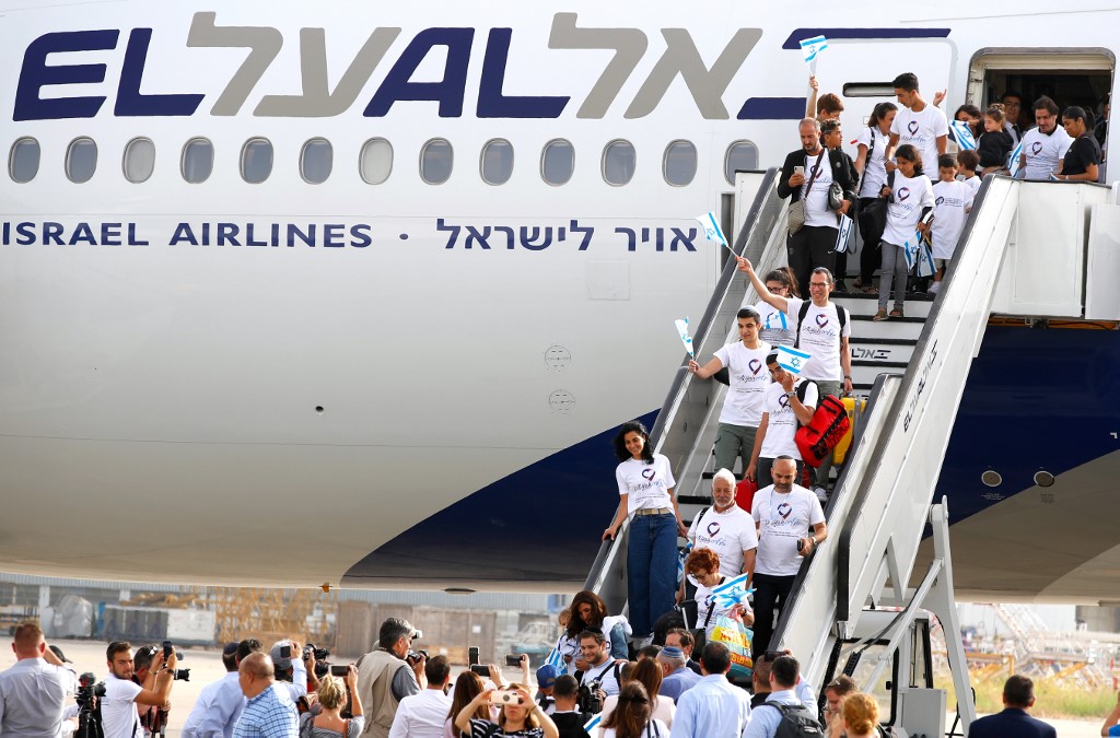 Nuevo inmigrantes arriban a Israel