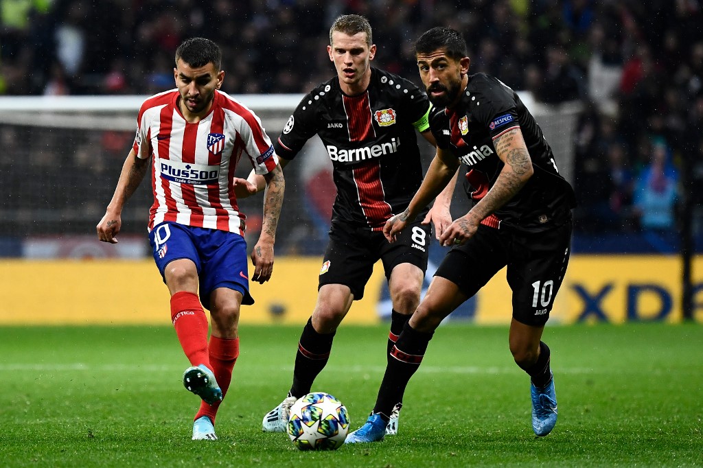 Partido entre Atlético de Madrid y Bayer Leverkusen por la Champions League