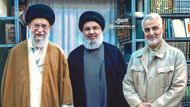 Image result for El líder iraní Alí Jamenei, el secretario de Hezbollah, Hassan Nasrallah, y Qasem Soleimani.