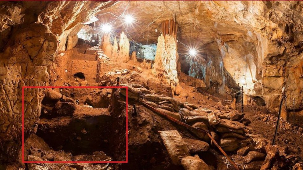 La cueva donde los dientes fueron encontrados. 