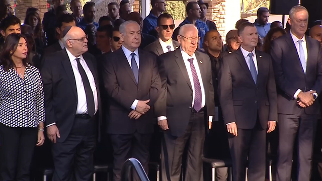 Netanyahu y Rivlin participaron de la ceremonia de recuerdo a Itzjak Rabin
