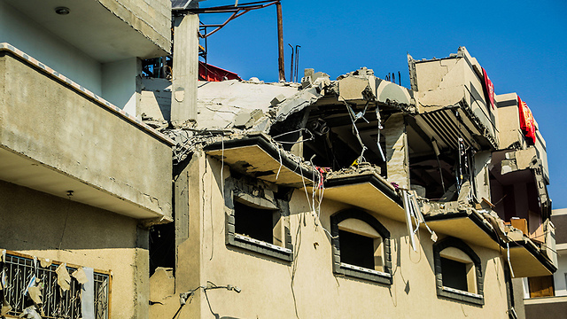 La casa de Abu al-Ata tras el ataque. 
