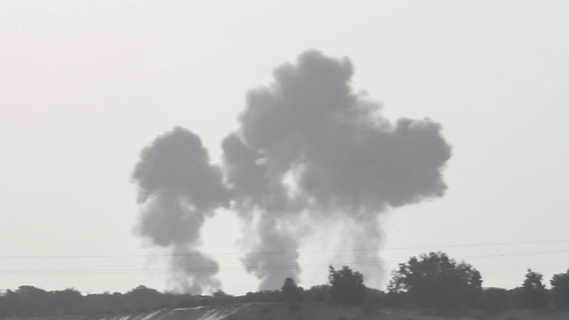 Destrozos en Gaza luego de un bombardeo de las FDI