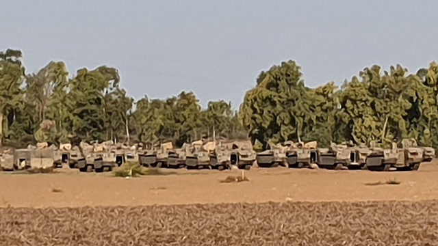 Artillería de las FDI en la frontera con Gaza
