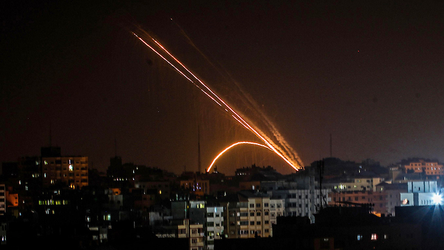 Misiles lanzados desde Gaza hacia Israel