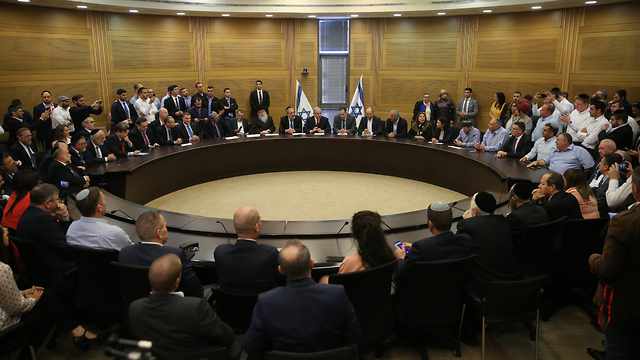 Reunión del bloque de derecha en la Knesset