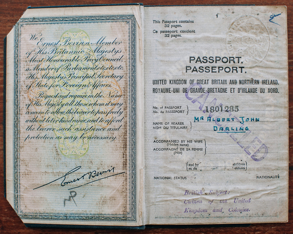 El pasaporte con la identidad falsa que Dar utilizó para ingresar a Egipto