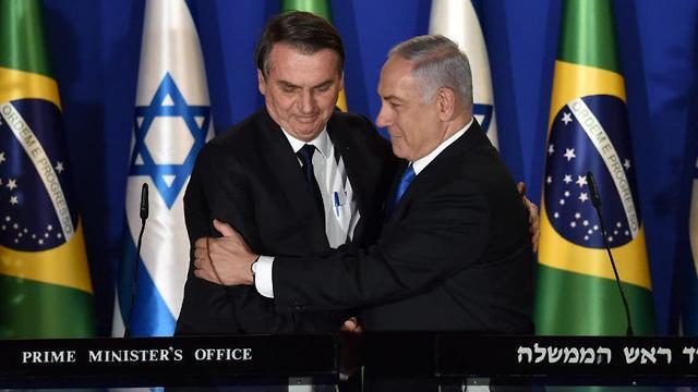 Netanyahu mantiene una estrecha relación con el presidente de Brasil Jair Bolsonaro