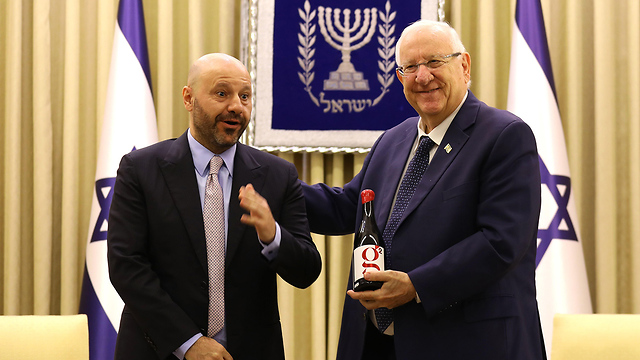 El empresario libanés con el presidente Rivlin en Jerusalem 
