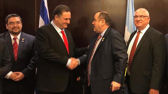 Cálida reunión entre el canciller Israel Katz y Alejandro Giammattei 