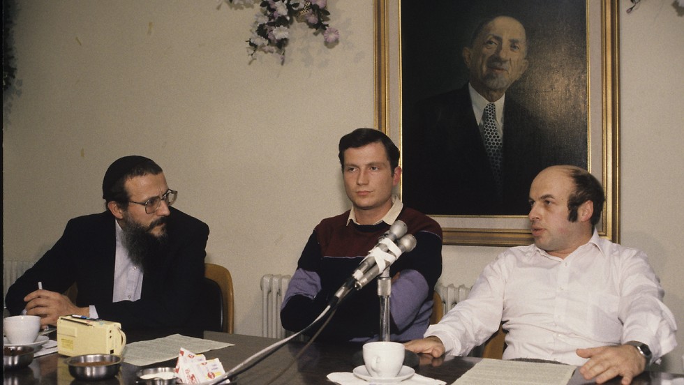 Natan Sharansky luego de ser liberado por las autoridades soviéticas 