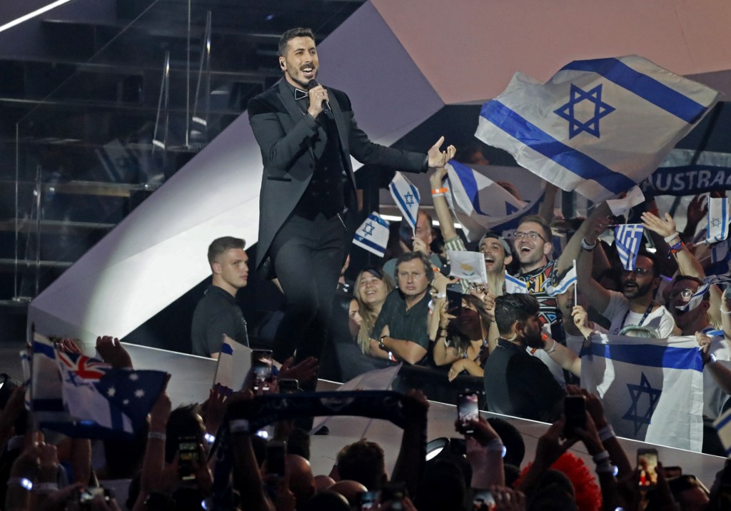 Kobi Marimi, representante israelí, durante el Eurovisión 2019 que se celebró en Tel Aviv 