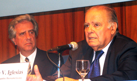 Tabaré Vázquez y Enrique Iglesias