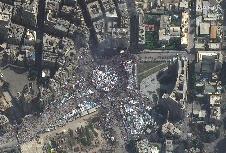 Plaza Tahrir en El Cairo, 11 de febrero de 2011