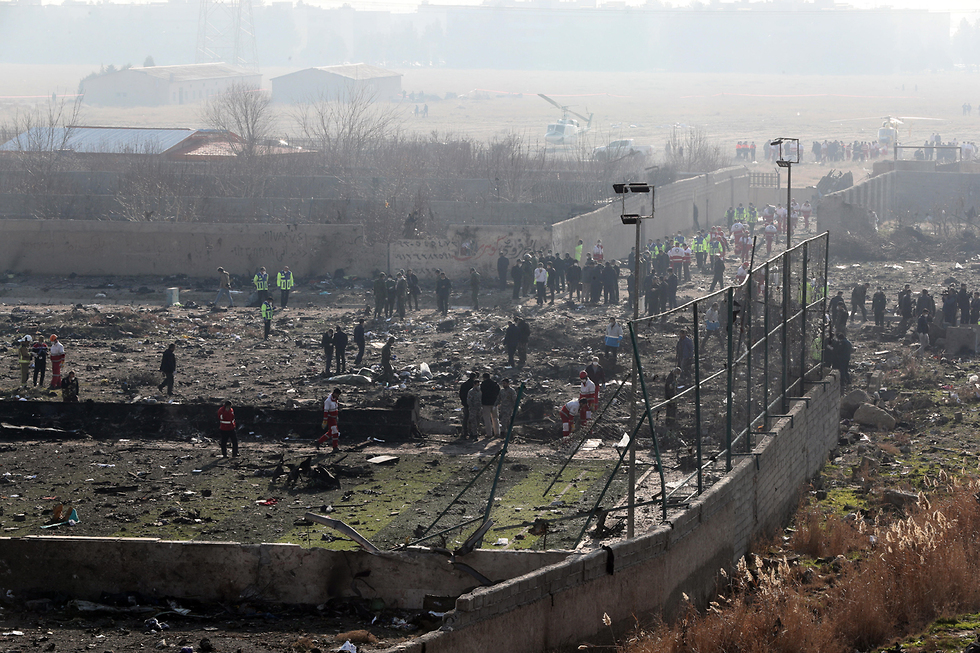 El sitio en el que ayer se estrelló el avión ucraniano 