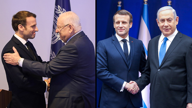 Macron se reunió con Rivlin y Netanyahu 