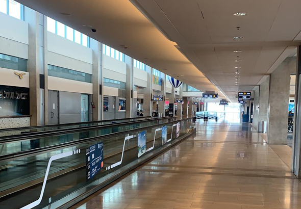 El Aeropuerto Ben Gurion totalmente vacío 