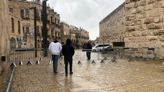 Uno de los vallados instalados en la Ciudad Vieja de Jerusalem