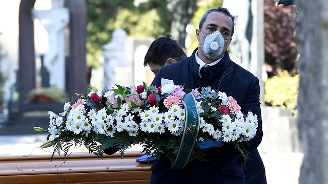 Muertes por coronavirus en Italia. 