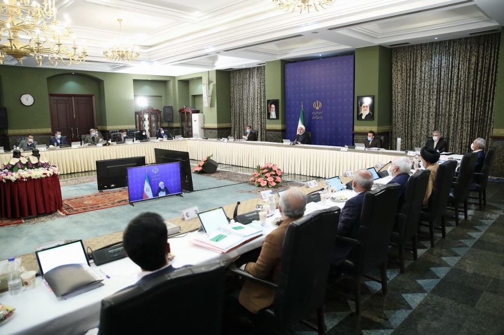 Reunión del Comité Nacional contra el Coronavirus en Irán. 