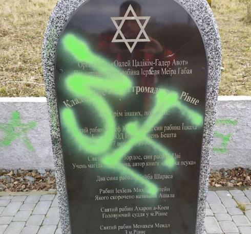 Un cementerio judío profanado en Ucrania. 
