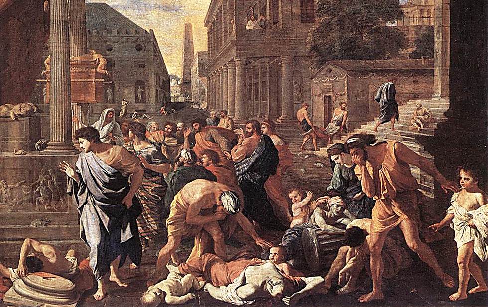 En el cuadro de 1630 del pintor Nicolás Poussin sobre la plaga de Ashdod se ve el Arco de la Alianza en el Templo de Dagon, y la estatua rota de Dagón, mientras los habitantes de la ciudad se lamentan por la plaga. El cuadro original está expuesto en el Museo del Louvre de País. 