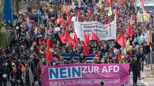 Manifestación contra la extrema derecha alemana