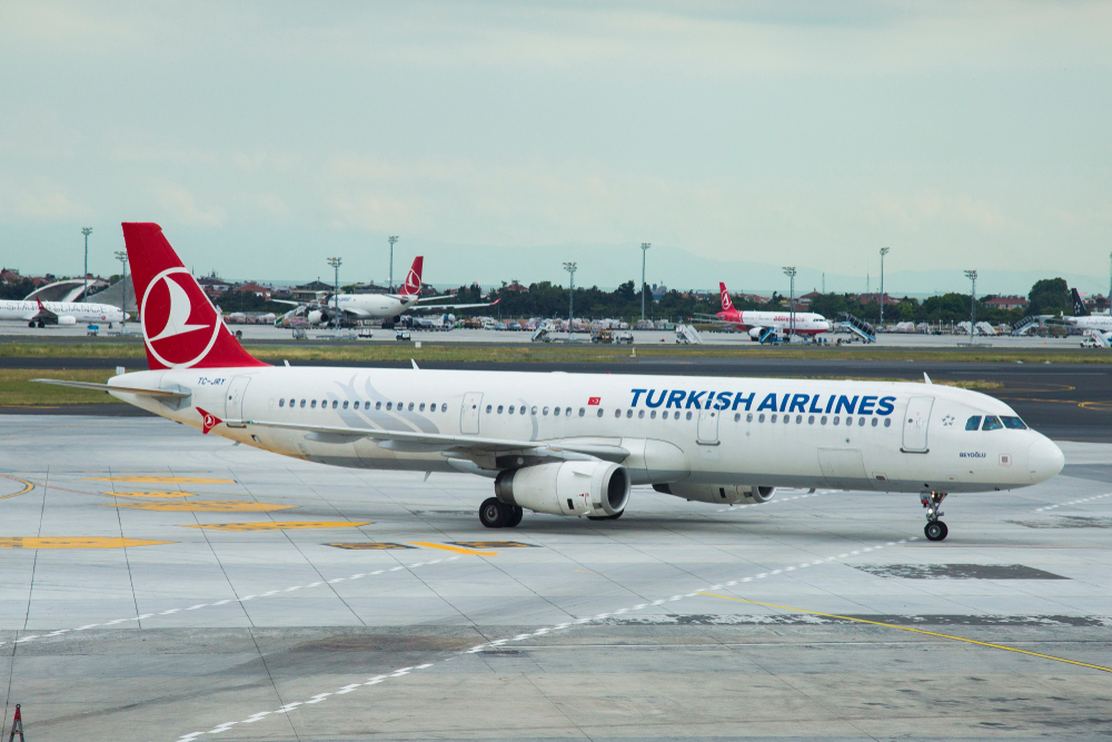 Un avión de la línea aérea Turkish Airlines. 