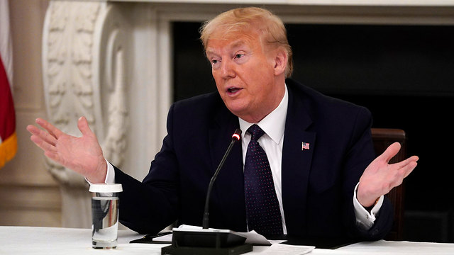 Donald Trump fazendo declarações na Casa Branca. (AP) Donald Trump fazendo declarações na Casa Branca.