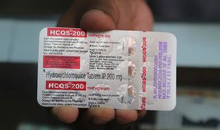 Tabletas de hidroxicloroquina en Mumbai, India. 