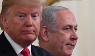 El presidente de Estados Unidos y el primer ministro israelí durante la presentación del Acuerdo del siglo. 