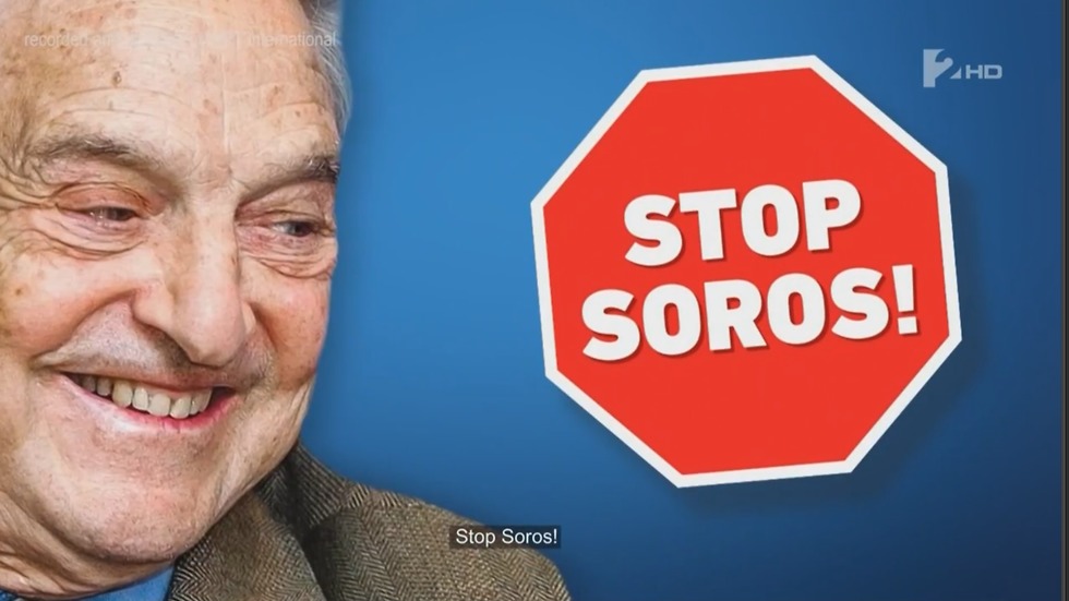 Un cartel contra George Soros. 