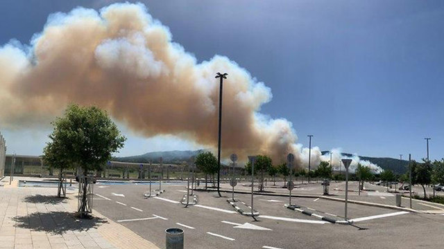 Fuerte incendio en el norte de Israel.