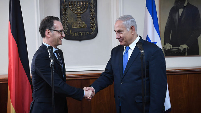 El ministro de Relaciones Exteriories alemán, Heiko Maas, se reunió con Netanyahu en Jerusalem en 2018.