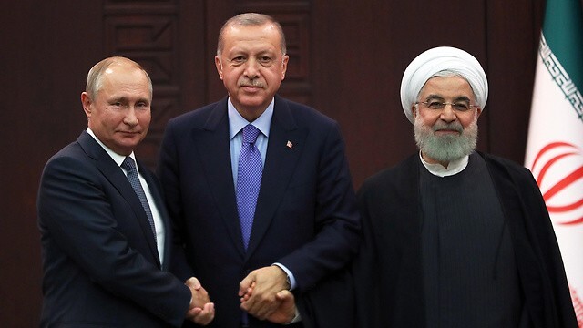 Reunión entre Putin, Erdogan y Rouhani en 2019.