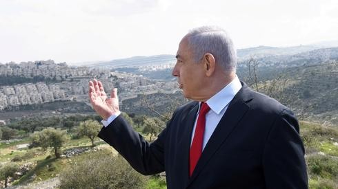 Netanyahu en Cisjordania promoviendo el plan de anexión.