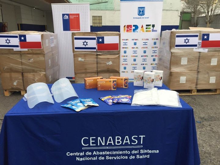 La Embajada de Israel en Chile donó 1,5 toneladas de insumos médicos 