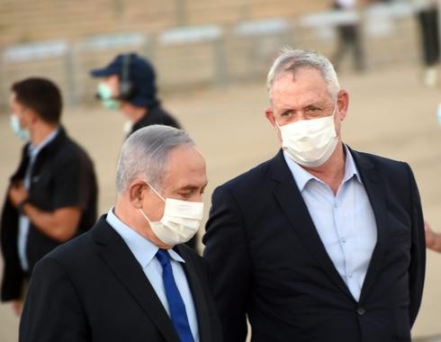 El primer ministro israelí, Benjamín Netanyahu, y el ministro de Defensa, Benny Gantz. 