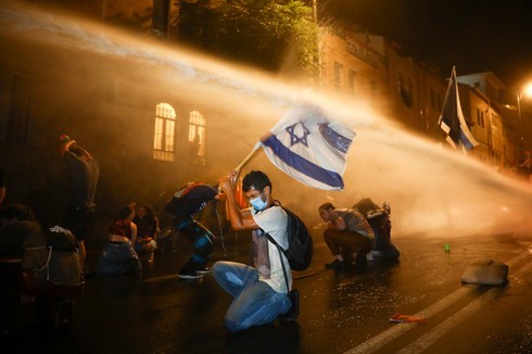 Manifestación en Jerusalem, frente a la residencia oficial del primer ministro. 