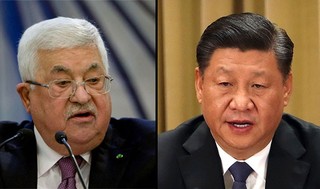 Mahmoud Abbas y Xi Jinping.