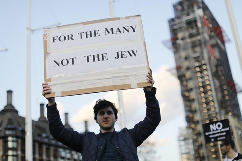 Marcha en el Reino Unido contra el antisemitismo dentro del Partido Laborista. 