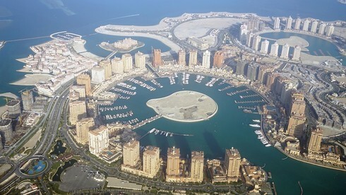 Vista aérea de la capital catarí, Doha. 