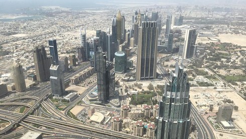Vista aérea de Dubai. 