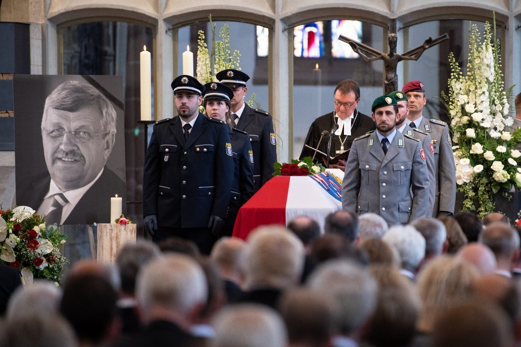 Funeral de Walter Lubcke, en junio del 2019.