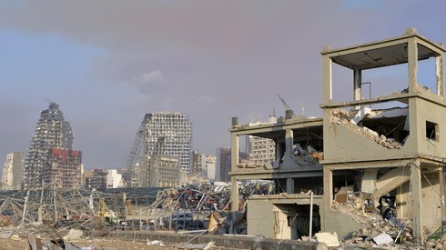 Así quedaron los edificios cercanos la puerto libanés. 