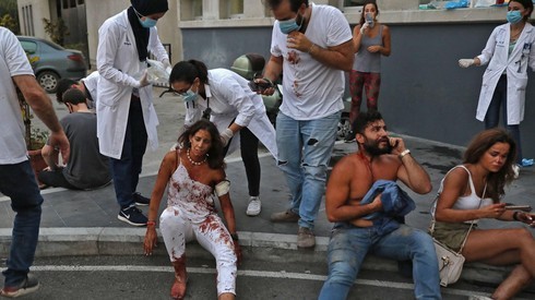 Algunos de los más de 5.000 heridos que dejó la explosión en Beirut. 