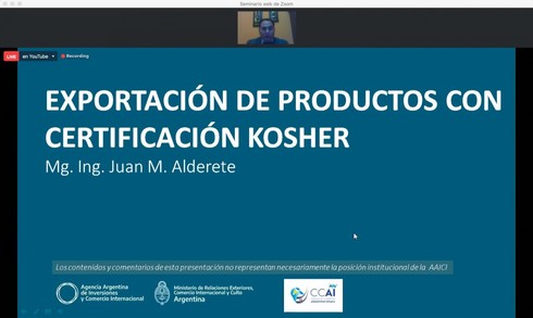 Captura de pantatalla de un momento de la presentación del seminario. (Gentileza) Captura de pantatalla de un momento de la presentación del seminario.